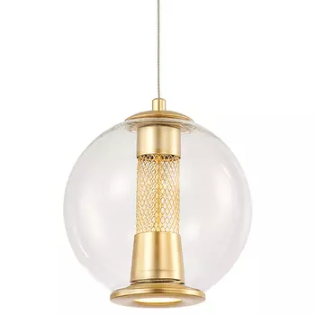 Подвесной светильник с плафоном в форме шара Inner Gleam Orb gold