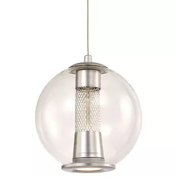 Подвесной светильник с плафоном в форме шара Inner Gleam Orb silver