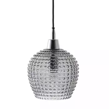 Подвесной светильник с рельефным стеклянным плафоном Embossed Glass Shade
