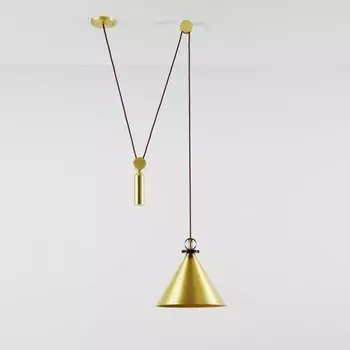Подвесной светильник Shape up Pendant Cone Brass