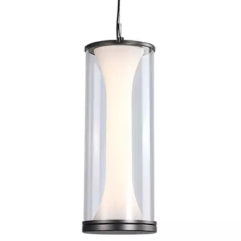 Подвесной светильник со стеклянным плафоном Trina Flask Black Hanging Lamp