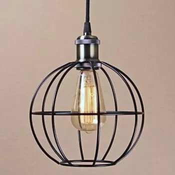 Подвесной светильник Wire Cage Pendant Ball Black