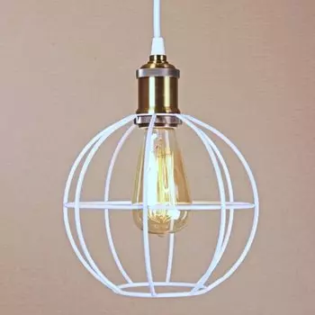 Подвесной светильник Wire Cage Pendant Ball White