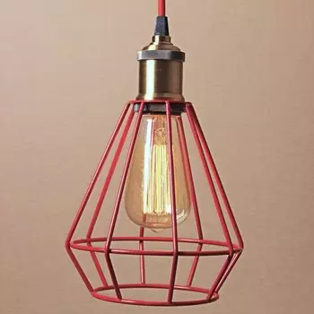Подвесной светильник Wire Cage Pendant Punch Red