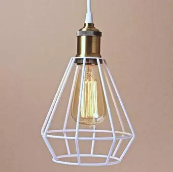 Подвесной светильник Wire Cage Pendant Punch White
