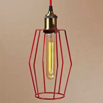 Подвесной светильник Wire Cage Pendant Spauk Red