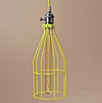 Подвесной светильник Wire Cage Pendant Twix Yellow