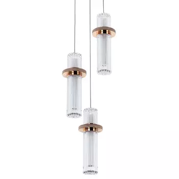 Подвесной светильник золото Trio Odile Acrylic Tube Hanging Lamp Gold