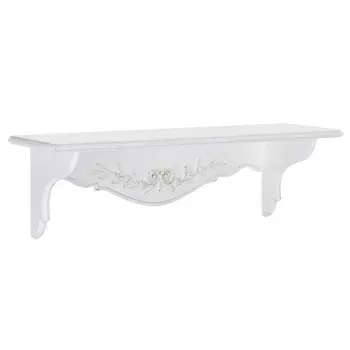 Полка белая открытая с декором в виде оливковой ветки White Provence