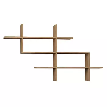 Полка фигурная подвесная цвета древесины HALIC BOOKCASE OAK
