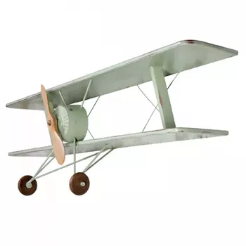 Полка книжная зеленая в виде аэроплана в стиле лофт FLY