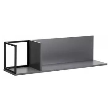 Полка навесная открытая цвета графит Strict Lines