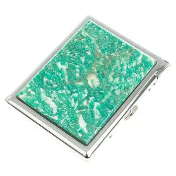 Портсигар с газовой зажигалкой из натурального камня Амазонит Stone Cigarettes Cases