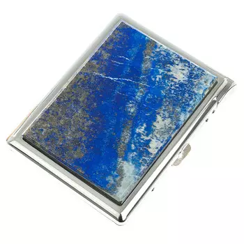 Портсигар с газовой зажигалкой из натурального камня Лазурит Stone Cigarettes Cases