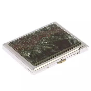 Портсигар с газовой зажигалкой из натурального камня Серафинит Stone Cigarettes Cases