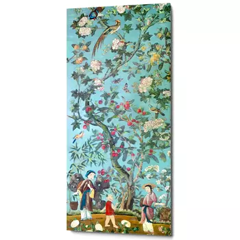 Постер на холсте в стиле шинуазри с изображением сада Chinoiserie Imperial Peach Garden Poster