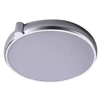 Потолочный светильник круглой формы из стали и акрила Corentin Chromium