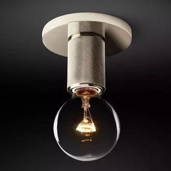 Потолочный светильник RH Utilitaire Socket Flushmount Silver