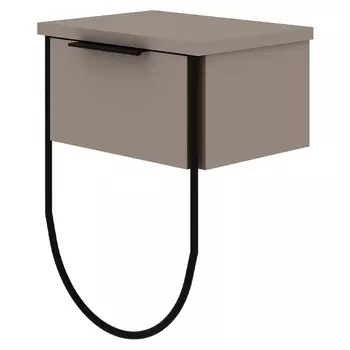 Прикроватная тумба бежево-серого цвета с откидной дверцей NORFOLK NIGHTSTAND LIGHT MOCHA