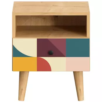 Прикроватная тумба с изображением на ящике Elise Nightstand