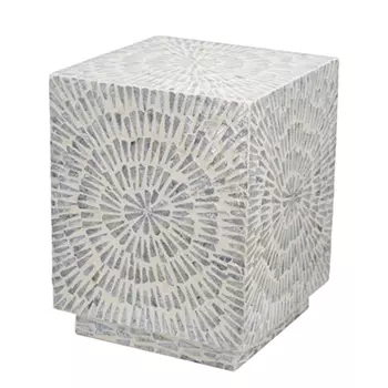 Приставной Стол Bone Inlay из раковин устриц