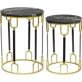 Приставной стол Dorius Side Table white marble high