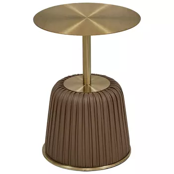 Приставной стол Orlaith Brown Gold Side Table