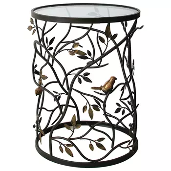 Приставной стол Ruairi Metal Leaves Side Table