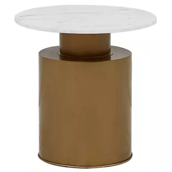 Приставной стол с мраморной столешницей Ela Marble Side Table