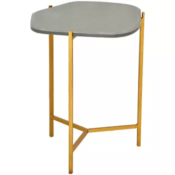 Приставной стол с серой каменной столешницей Tuan Side Table Grey