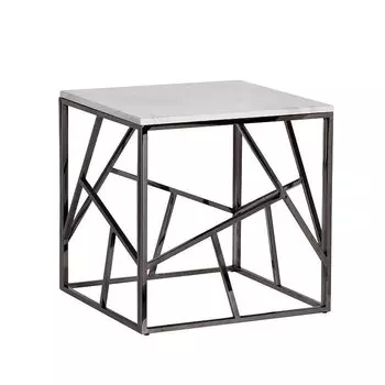 Приставной стол Serene Furnishing Dark Chrome Marble Top