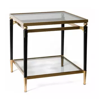 Приставной столик Black & Gold Table two-tier