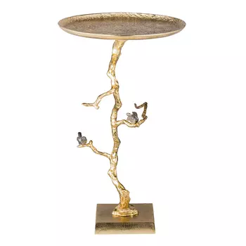 Приставной столик Tree Branch & Bird Gold