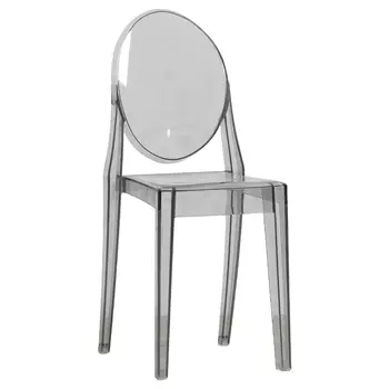 Прозрачный стул с серым оттенком LOUIS GHOST CHAIR