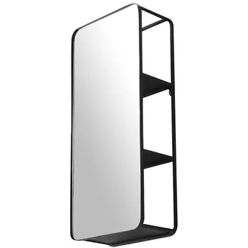 Прямоугольное настенное зеркало с полками Malcolm Industrial Mood Mirror