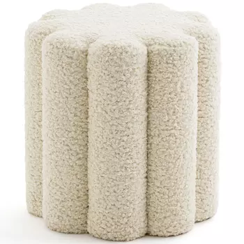 Пуф с обивкой из ткани букле Flo Pouf
