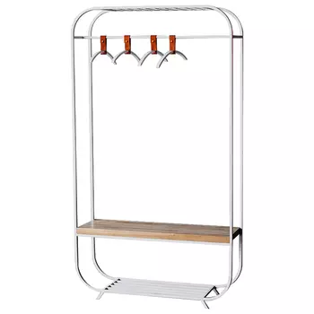 Рейл Hardin White Industrial Metal Rust Clothes Rail
