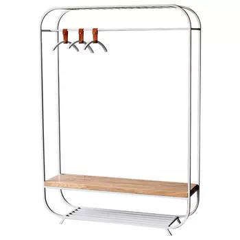 Рейл Jethro Industrial Metal Rust Clothes Rail