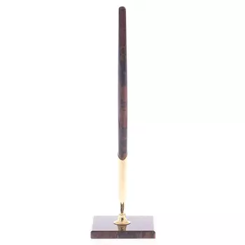 Ручка шариковая на подставке из натурального камня Обсидиан Stone Pens