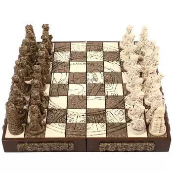 Шахматы из камня Cargador del Tiempo Chess Мексика ручная работа