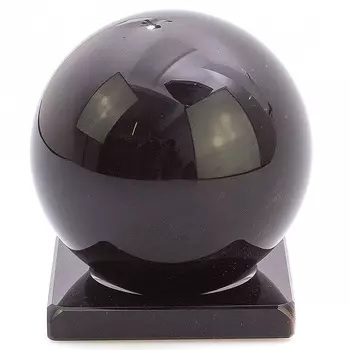 Шар декоративный на подставке из натурального камня Обсидиан Natural Stone Spheres