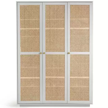 Шкаф с тремя дверцами из плетеного ротанга Tomio Wicker Furniture