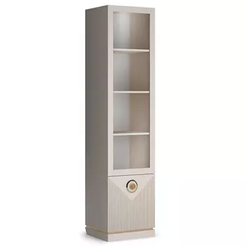 Шкаф-витрина с полками и стеклянной дверкой Satin Furniture