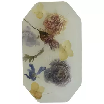Шкатулка из эпоксидной смолы с цветами белая Epoxy Resin Flowers Box White