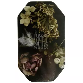 Шкатулка из эпоксидной смолы с цветами черная Epoxy Resin Box Black