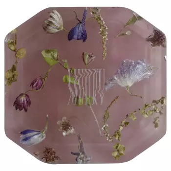 Шкатулка из эпоксидной смолы с цветами розовая Epoxy Resin Square Box Pink