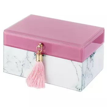Шкатулка Pink Glass Imitation Marble Box