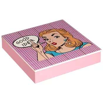 Шкатулка Pop Art Girl pink