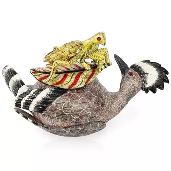 Шкатулка Птичка Hoopoe and Praying Mantis Box