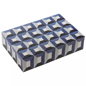 Шкатулка Squares Blue Bone Inlay Box
